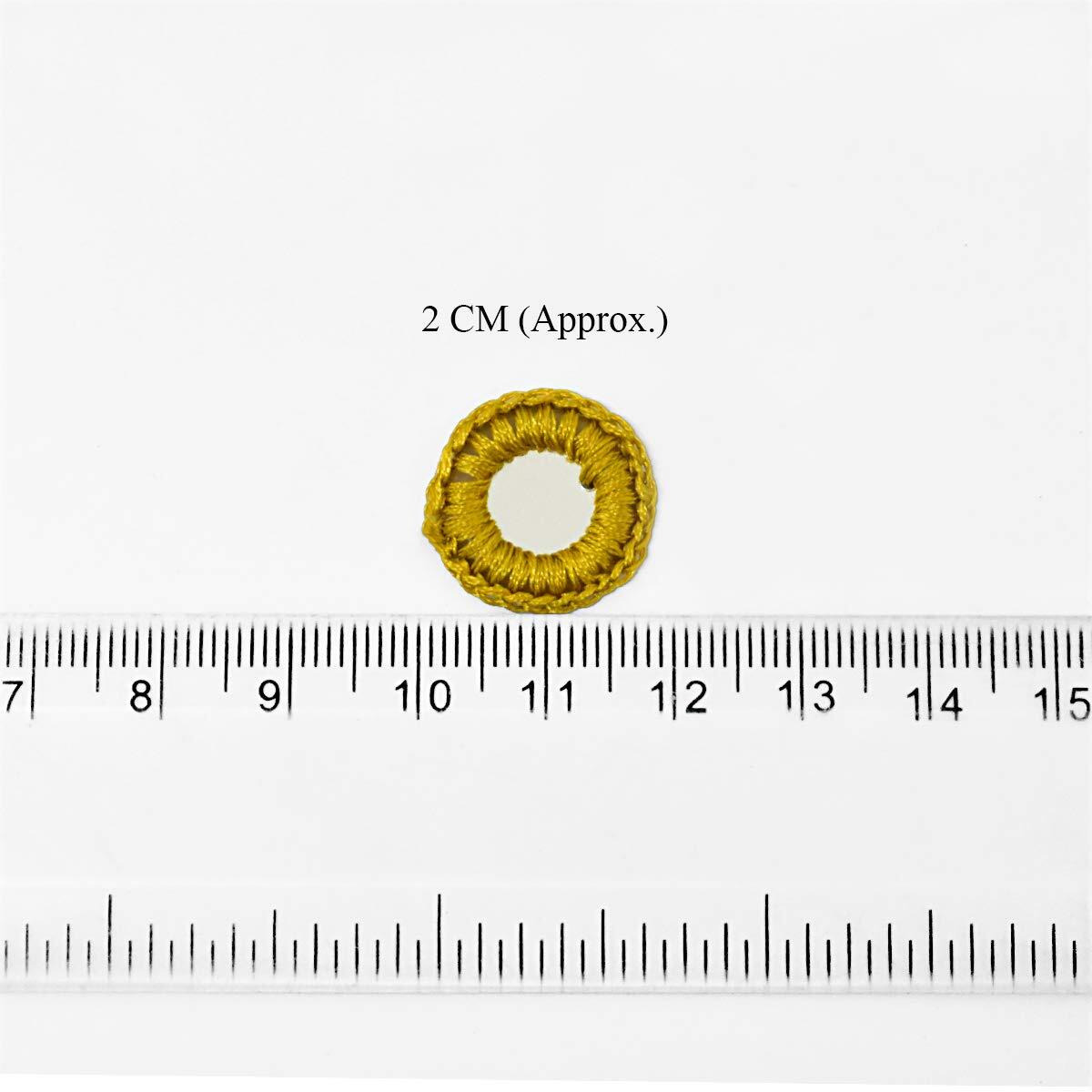 Embroiderymaterial Crochet Rings For Craft, Decoration And Embroidery (20Mm, Mustard Gold, 100 Pieces)