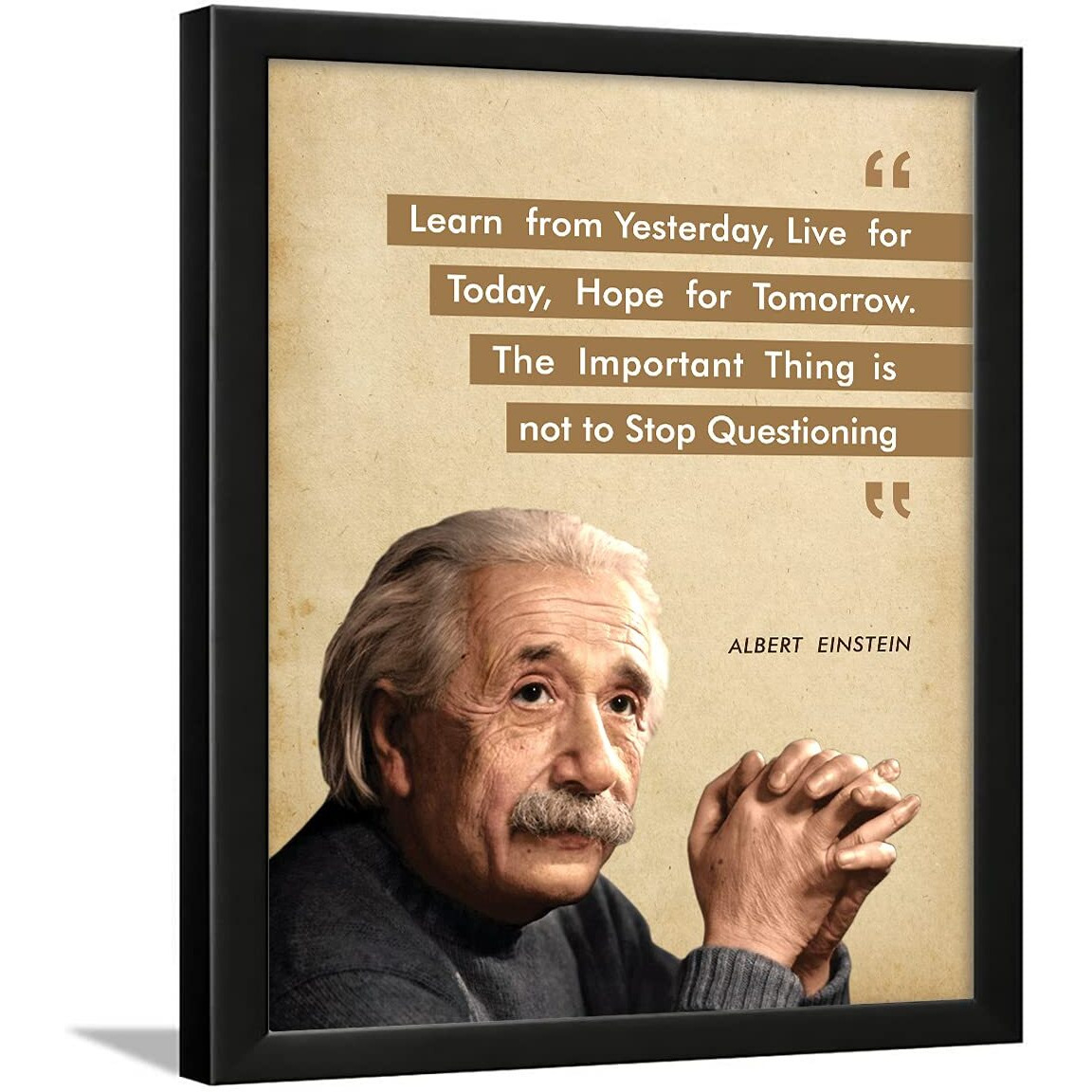 Chaka Chaundh - Suitable Motivational Quotes Frames - Framed Posters With Frame  Albert Einstein Quotes Wall Frames For Office, Student And Study Room - Photos With Quotes - (14 X 11 Inches) - Composite Wood