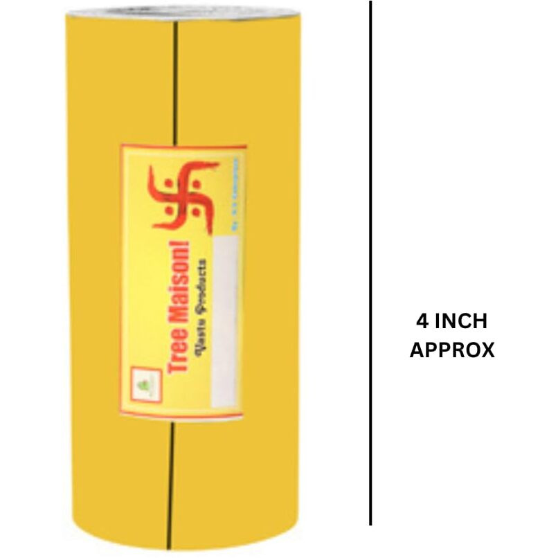 Treemaison Vastu Yellow Tape |Size - 4 Inch | Length- 8 Feet (Approx) | Vastu Remedy For Toilet | Main Door Entrance | Tape Remedy | Vastu Tape | Pack Of 1