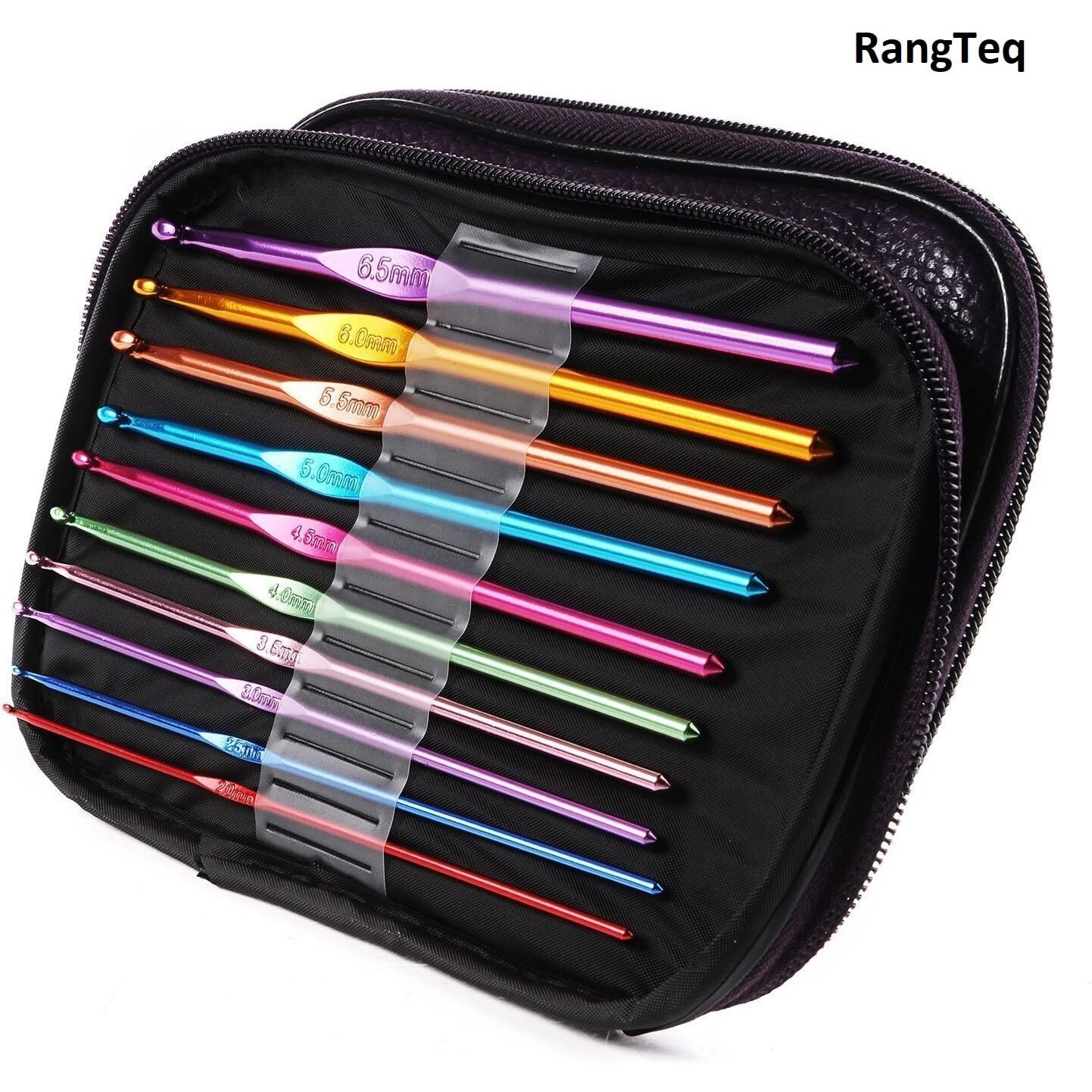 Rangteq Aluminum Crochet Hooks Knitting Needles Set With Case (Multicolor) - 22 Pieces