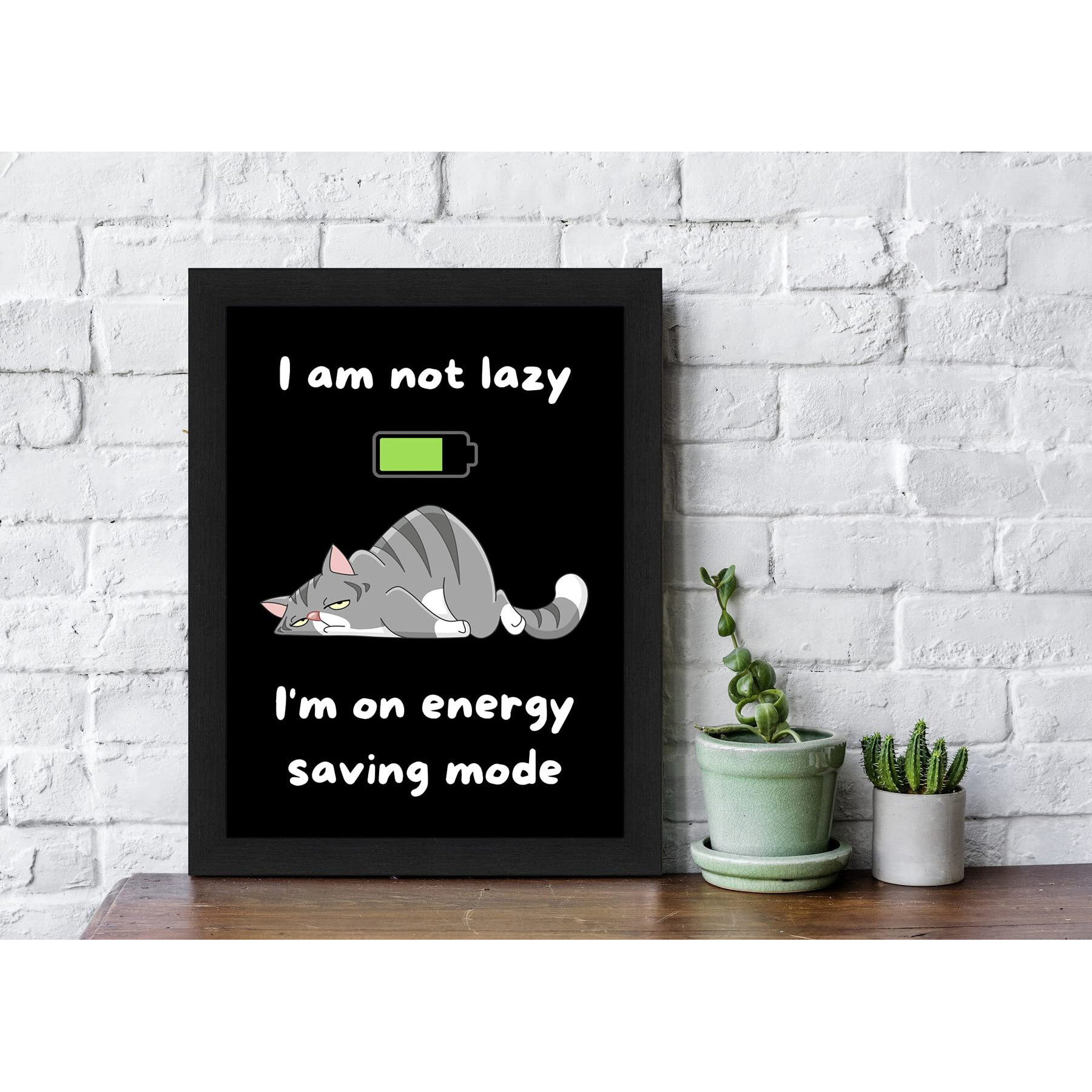 Interio Crafts Funny Quotes Wall Frames - Humorous Framed Posters Wall Hangings - Funny Posters For Home And Office Wall Decor - Synthetic Wood - 13 X 10 Inches (A4, Black)