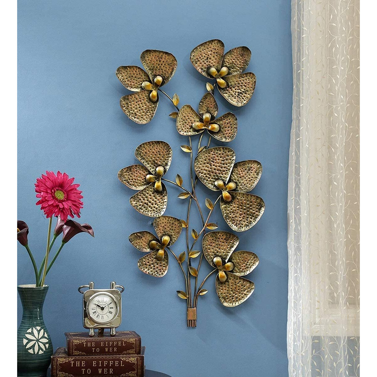 World Decor 7 Lotus Leaves Wall Dcor Decorative Item For Living Room, Dining Room, Office, Home, Hotel, Restaurant Etc.(18 * 11 * 25 In)