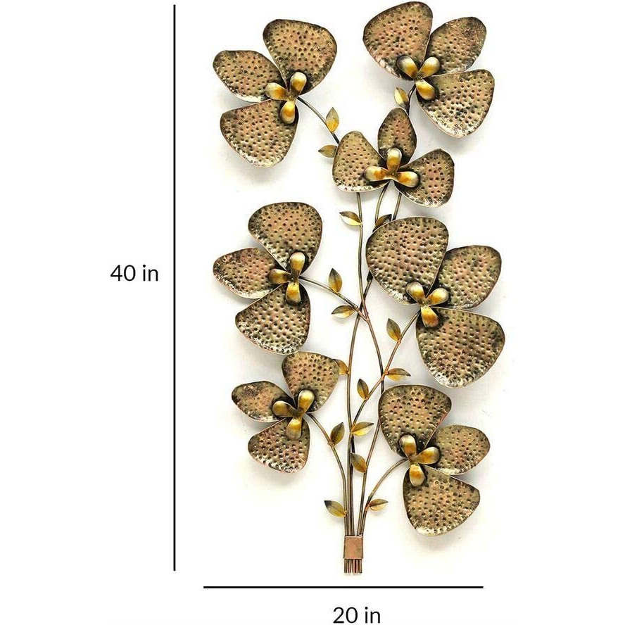 World Decor 7 Lotus Leaves Wall Dcor Decorative Item For Living Room, Dining Room, Office, Home, Hotel, Restaurant Etc.(18 * 11 * 25 In)