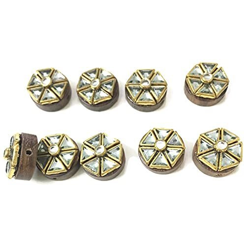 Sync Kundan Stone Button For Kurtis Dresses Women Girl Latkan Sewing Dress Decoration Fancy Craft Suits Stylish Clothes Sarees Gowns Fabric Clothes