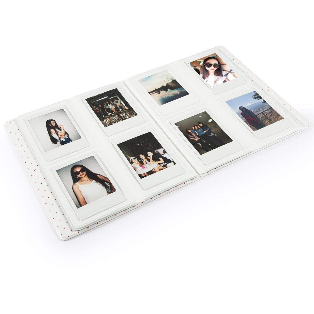 Fotocart 128 Pockets Mini Film Photo Album Pu Leather Cover For Fujifilm Instax Mini Liplay 11 9 8 7S 70 90 Link Instant Camera 3 Inch Polaroid Picture Name Card Holder (Light Purple, 128 Photo Album)
