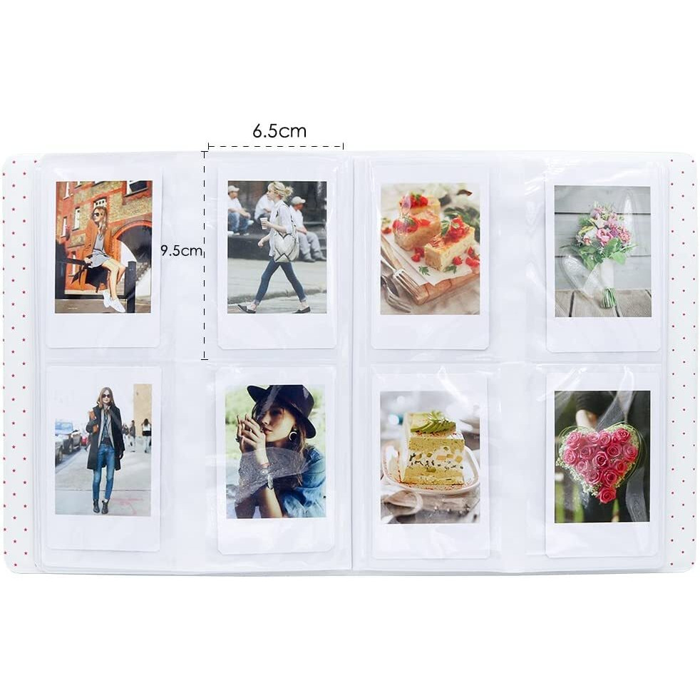 Fotocart 128 Pockets Mini Film Photo Album Pu Leather Cover For Fujifilm Instax Mini Liplay 11 9 8 7S 70 90 Link Instant Camera 3 Inch Polaroid Picture Name Card Holder (Light Purple, 128 Photo Album)