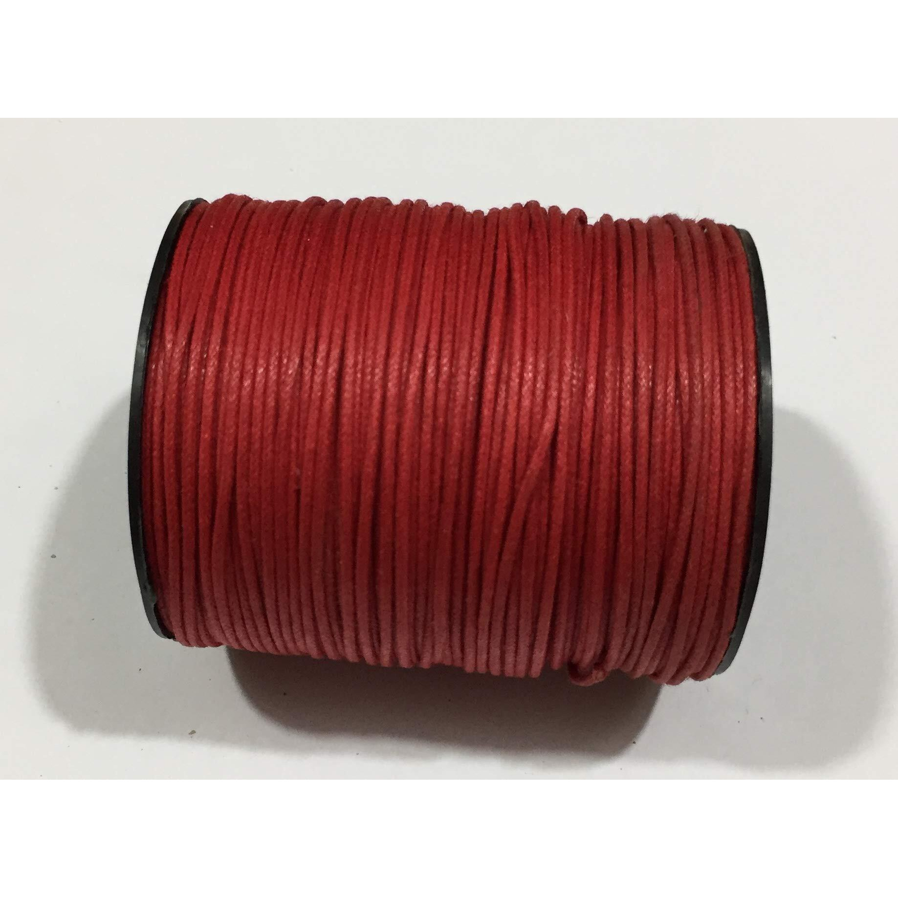 Omx Red Colour Wax Cotton Cord For Diy Jewellery Making, Beading, Art And Craft Work And Handicrafts, (1.5Mm, 1 Pc - 1 Roll -100 Mtr)