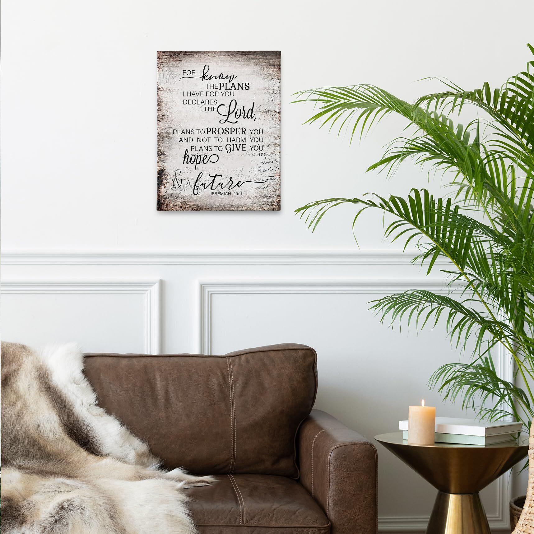 Phamte 11X14In Contemporary Rectangular Canvas Art With Wooden Frame - Living Room, Bedroom, Office, Bathroom, Kitchen