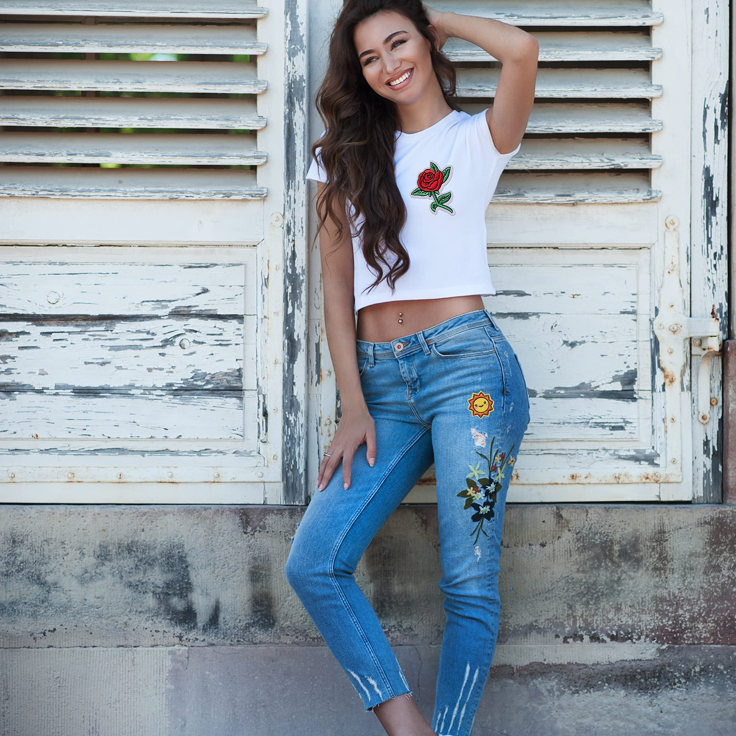 J.Carp 60Pcs Random Assorted Iron On Patches, Cute Sewing Applique For Jackets, Hats, Backpacks, Jeans, Diy Accessories, Style 2