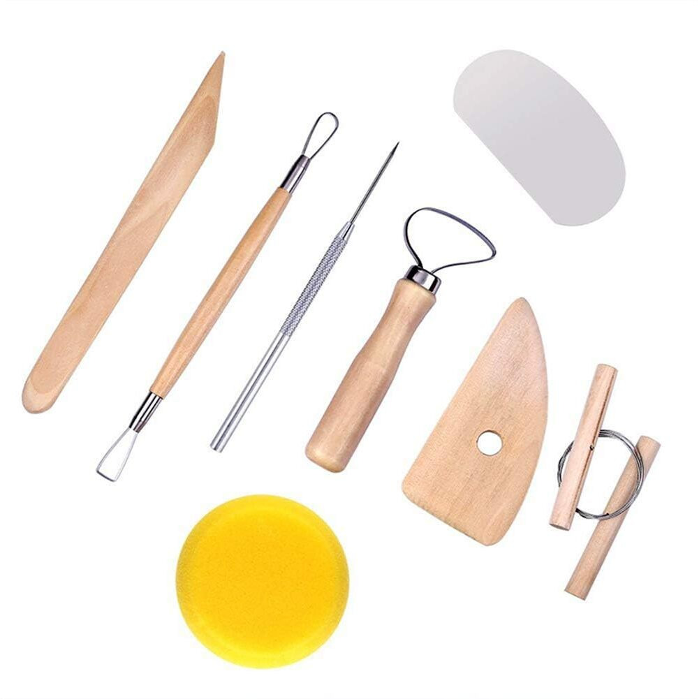 EsKube Set Of 19Pcs Pottery Tools Clay Sculpting, Ceramic Clay Carving Tools Set For Beginners, Expert Art Crafts Sculptors And Children Learning Pottery Sculpting