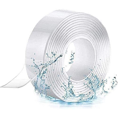 Opofox Double Sided Tape Heavy Duty - Multipurpose Removable Traceless Mounting Adhesive Grip Tape For Walls, Washable Reusable Strong Sticky Strips Grip Tape (1 Roll)