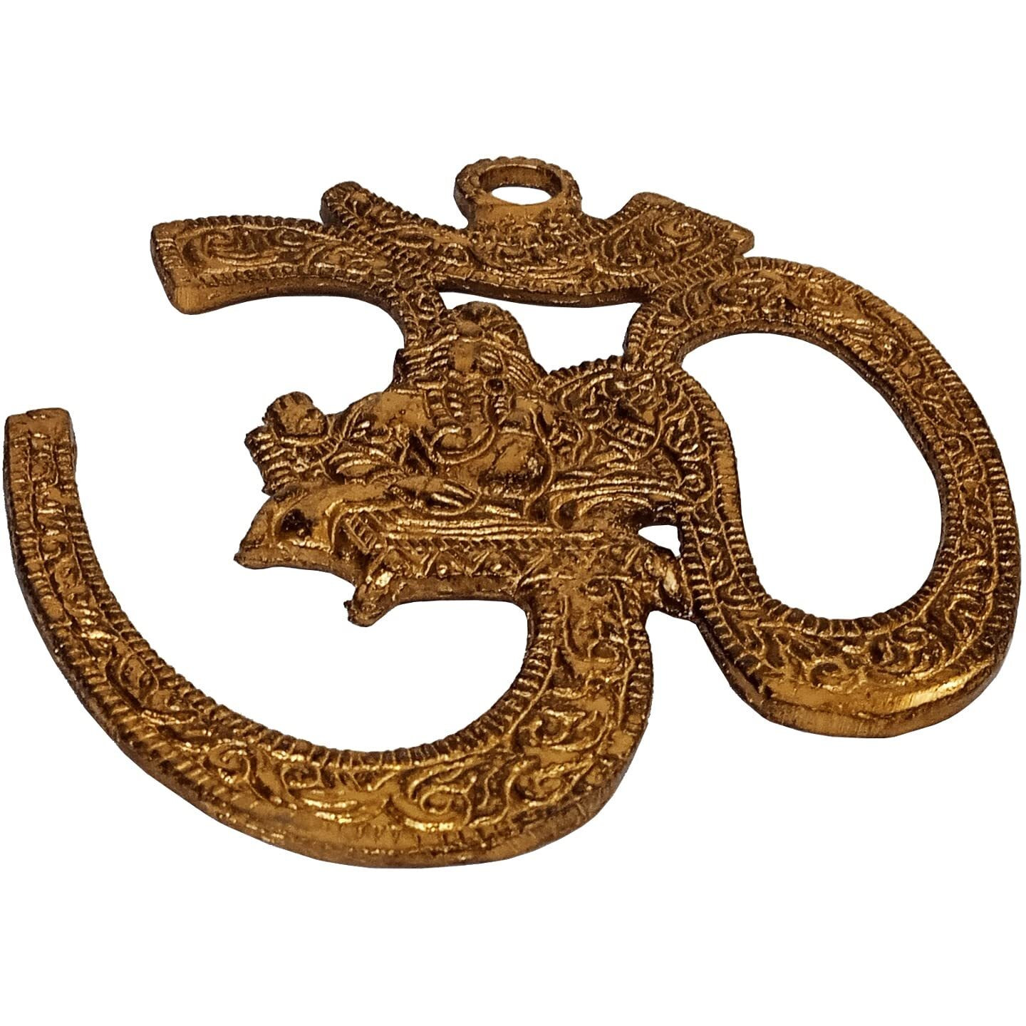 Purpledip Metal Wall Hanging Om Ganesha (12640)