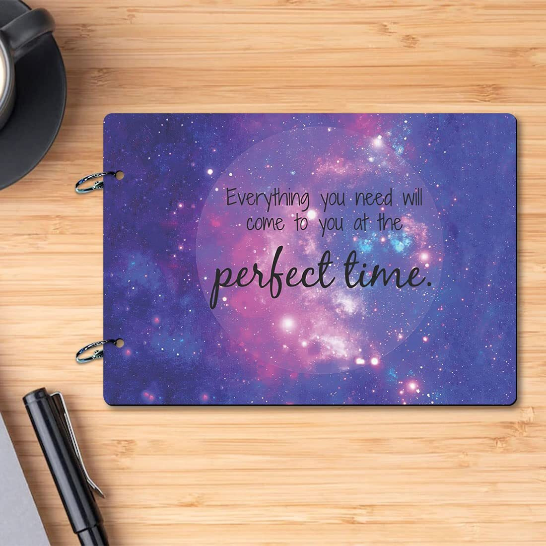 100 Yellow 100Yellow Perfect Time Theme Wooden Photo Album Scrapbook For Gifting| 40 A4 Pages | Size  21 Cm X 29.5 Cm |Multicolour