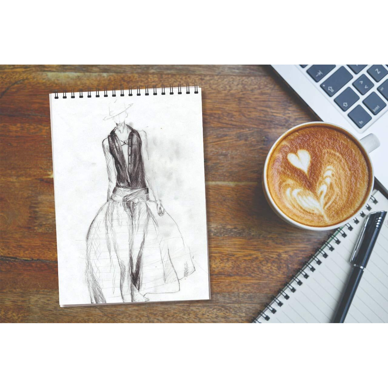 Printelligent Multicolour Feathers Design Spiral Bound Artists Sketch Drawing Book (A4 Size, 75 Pages, 160 Gsm)