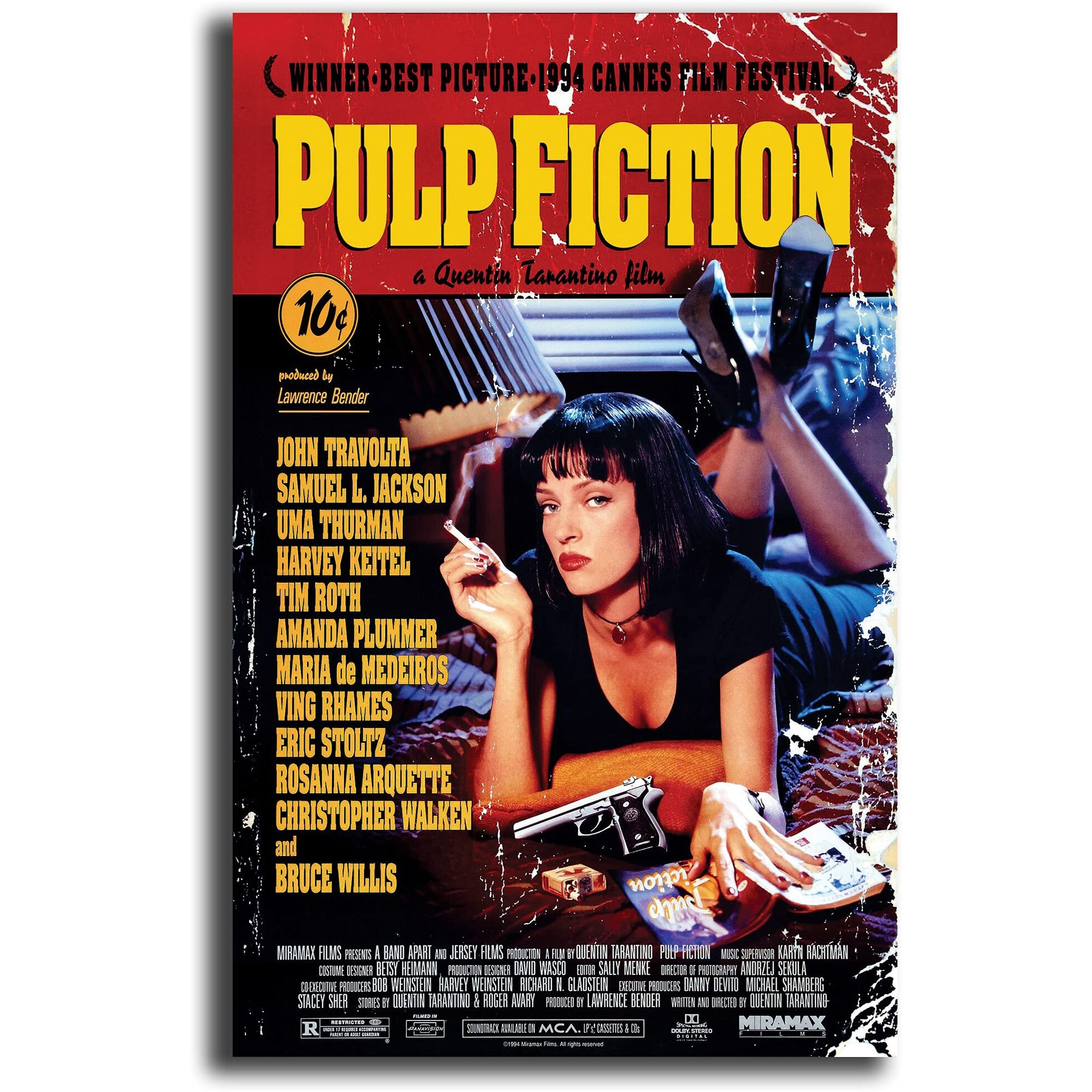 Pixelartz Wall Poster - Pulp Fiction Poster (12X18, Multi)