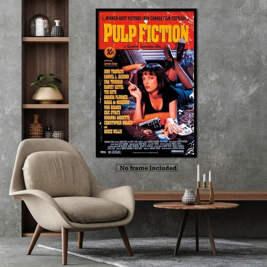 Pixelartz Wall Poster - Pulp Fiction Poster (12X18, Multi)