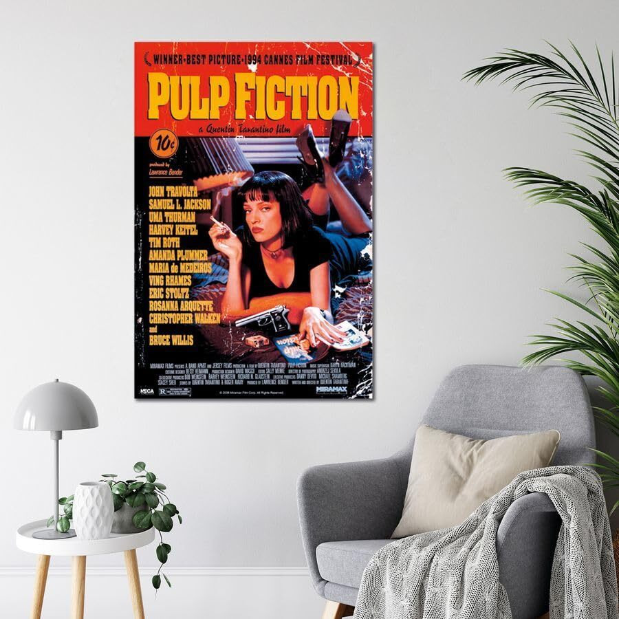 Pixelartz Wall Poster - Pulp Fiction Poster (12X18, Multi)