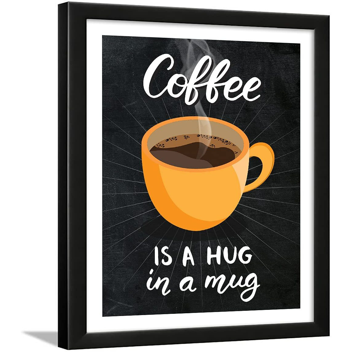 Chaka Chaundh - Coffee Posters For Wall With Frame - Coffee Quotes Wall Frames - Coffee Frames For Cafe - Coffee Frames For Wall And Kitchen - (14 X 11 Inches) (Black - Vintage Coffee - 1)