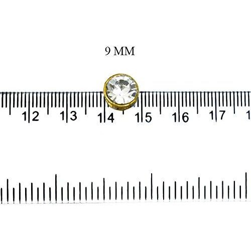 Embroiderymaterial Sew On Beads/Rhinestones/Kundan Stones Mirrors For Craft Work, Embroidery Work, Jewellery Work, Aari Work, Maggam Work Etc (Round Shape, Silver Color, 9Mm, 50 Pieces)