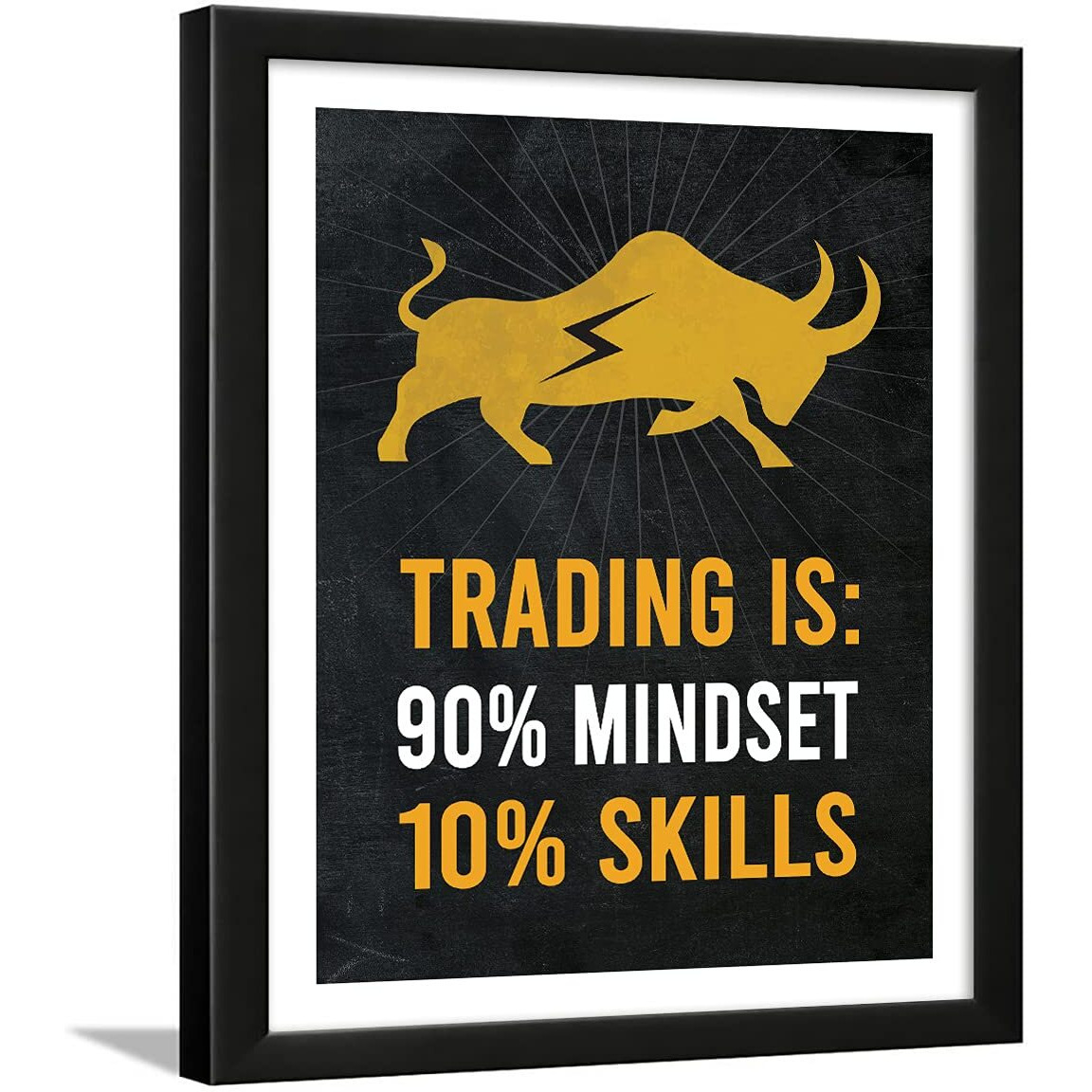 Chaka Chaundh - Money Quotes Wall Frames - Trading Quotes Wall Frames - Stock Market Quotes Wall Frames - Finance Quotes Wall Frames - Share Market Quotes Frames - (13.6 X 10.6 Inches) White,Acrylic