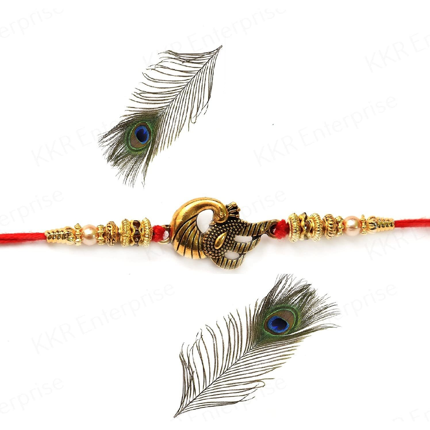Kkr Enterprise- Lumba Couple Rakhi For Bhaiya Bhabhi Rakhi Set Bhabhi Lumba Rakhi For Bhaiya Brother Bhai Bhabh Lumba Rakhi Raksha Bandhan Rakhi (Set Of 1)