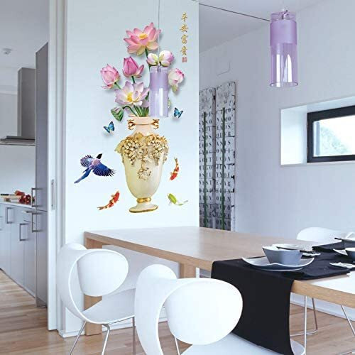 Indian Royals Floral Wall Stickers For Living Room - Flower And Nature Design For Home Garden Walls (60 Cm X 90 Cm)