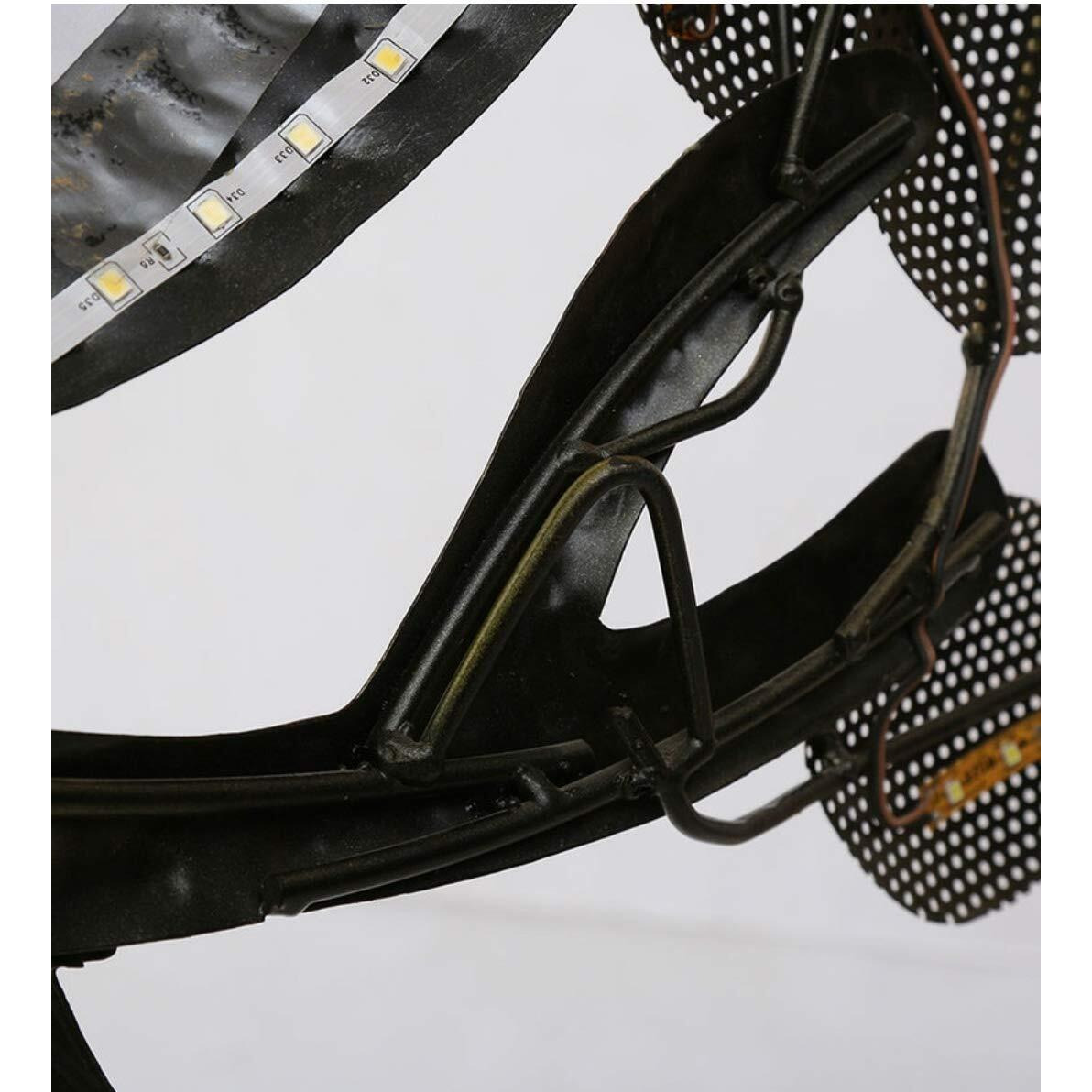 Aae Handmade Iron Metal Double Peacock Big Led For Your Room (Multicolor, 36" X 3" X 60")
