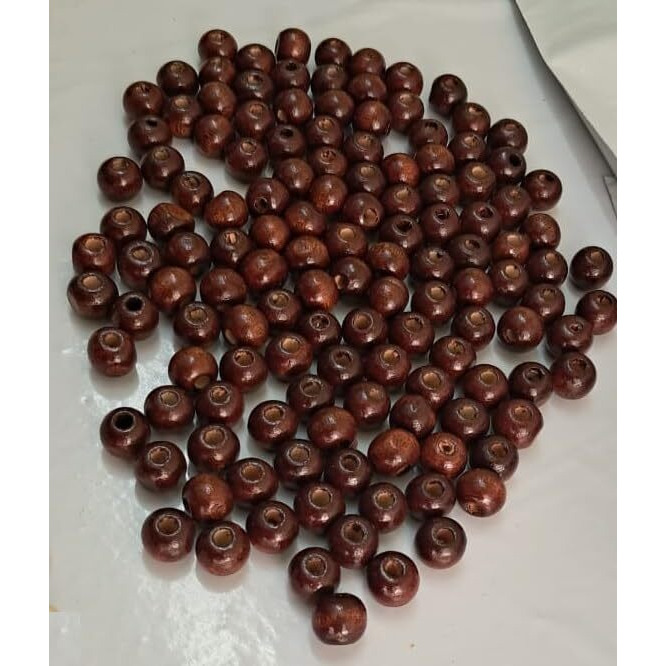 Q1 Beads 250 Pcs 10 Mm Natural Round Wooden Beads With Small Hole Ball For Jewelry Making & Diy Craft Findings And Multipurpose(10 Mm,2 Mm Hole,Coffee Color)