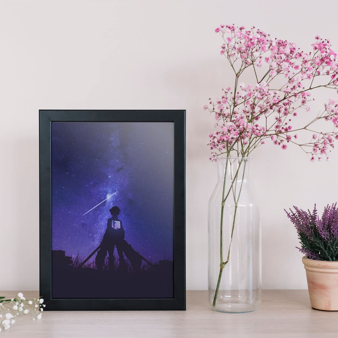 Soulabiti Presents The Attack On Titan Anime Poster Eren Yeager Framed Art Black 1 Inch Frame With Plexi-Glass (12 Inches X 9 Inches) Attack On Titan Merch E-17