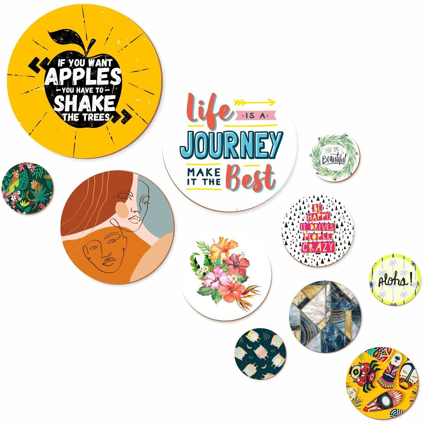 Printelligent Wall Art Vintage Wooden Wall Hanging Home Decor Items. (Art) (Style-I)