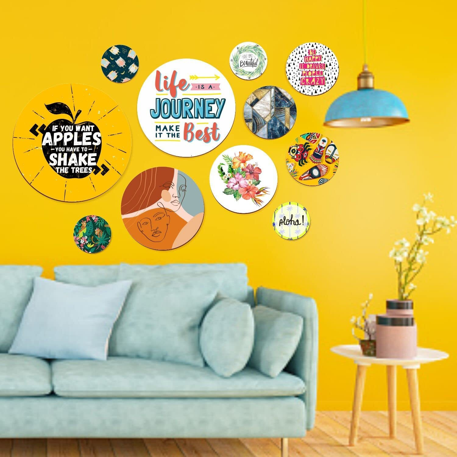 Printelligent Wall Art Vintage Wooden Wall Hanging Home Decor Items. (Art) (Style-I)