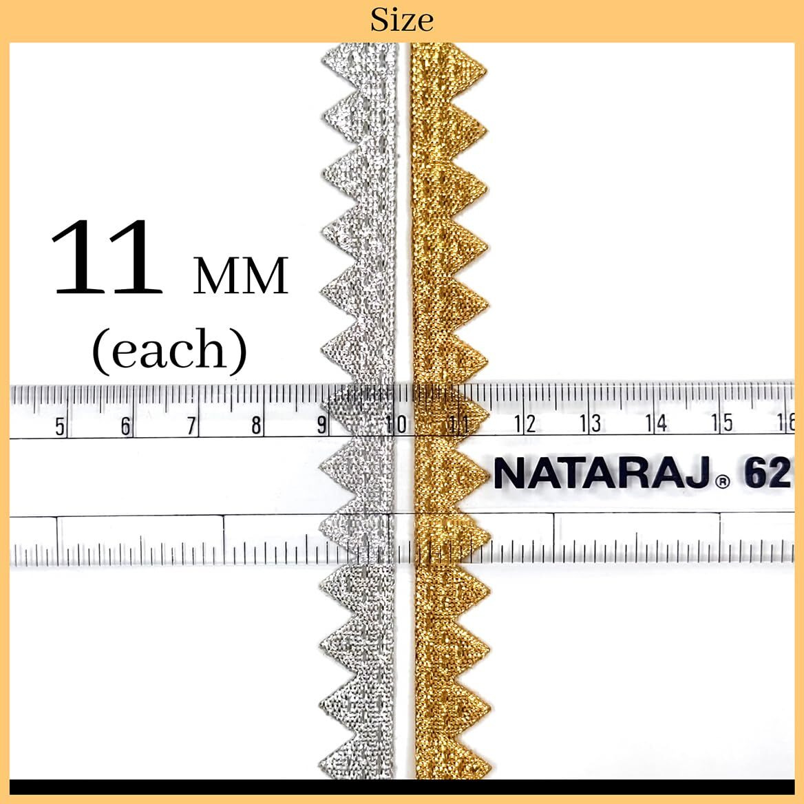 Embroiderymaterial Combo Pack Of Shining Sewing, Embroidery Lace For Saree Border, Blouse, Dupatta Border, Lehenga, Kurti Etc (40 Meters/Roll, 11Mm Wide)