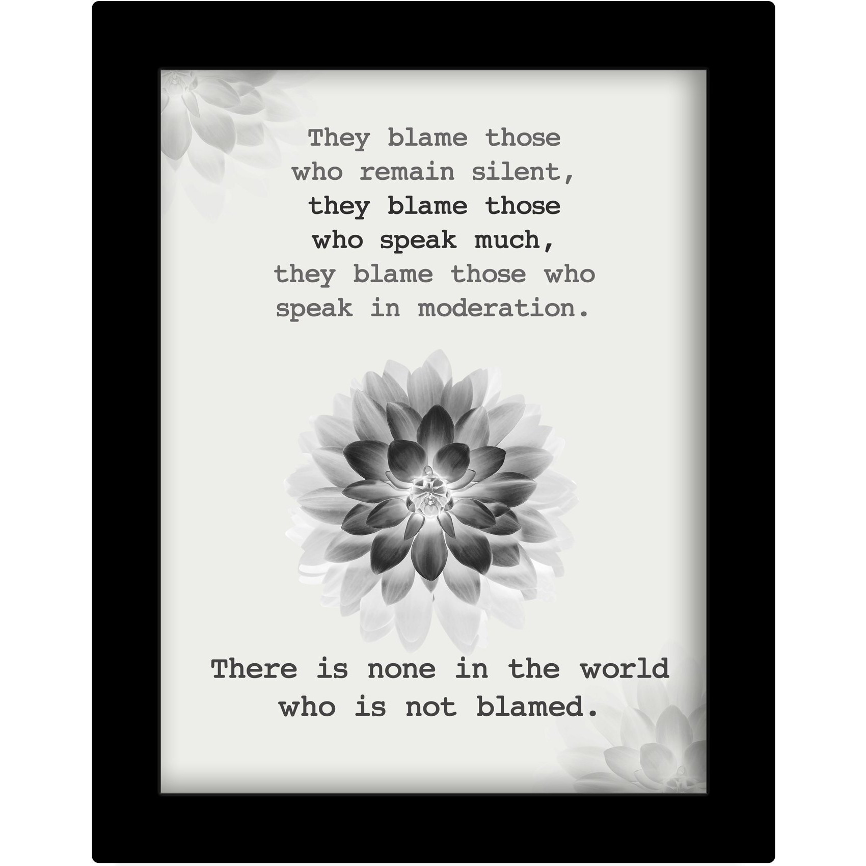 Tied Ribbons There Is None In The World Who Is Not Blamed Motivational Framed Quotes For Office With Frame(13.6 Inch X 10.2 Inch,Multicolor, Engineered Wood)