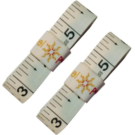 Label Punya Double-Sided Inch Tape 1.50 Meter, Durable Soft 150 Cm Sewing Tailor Tape Body Measuring Measure Ruler Dressmaking,Inch Tape (White-2Pac)