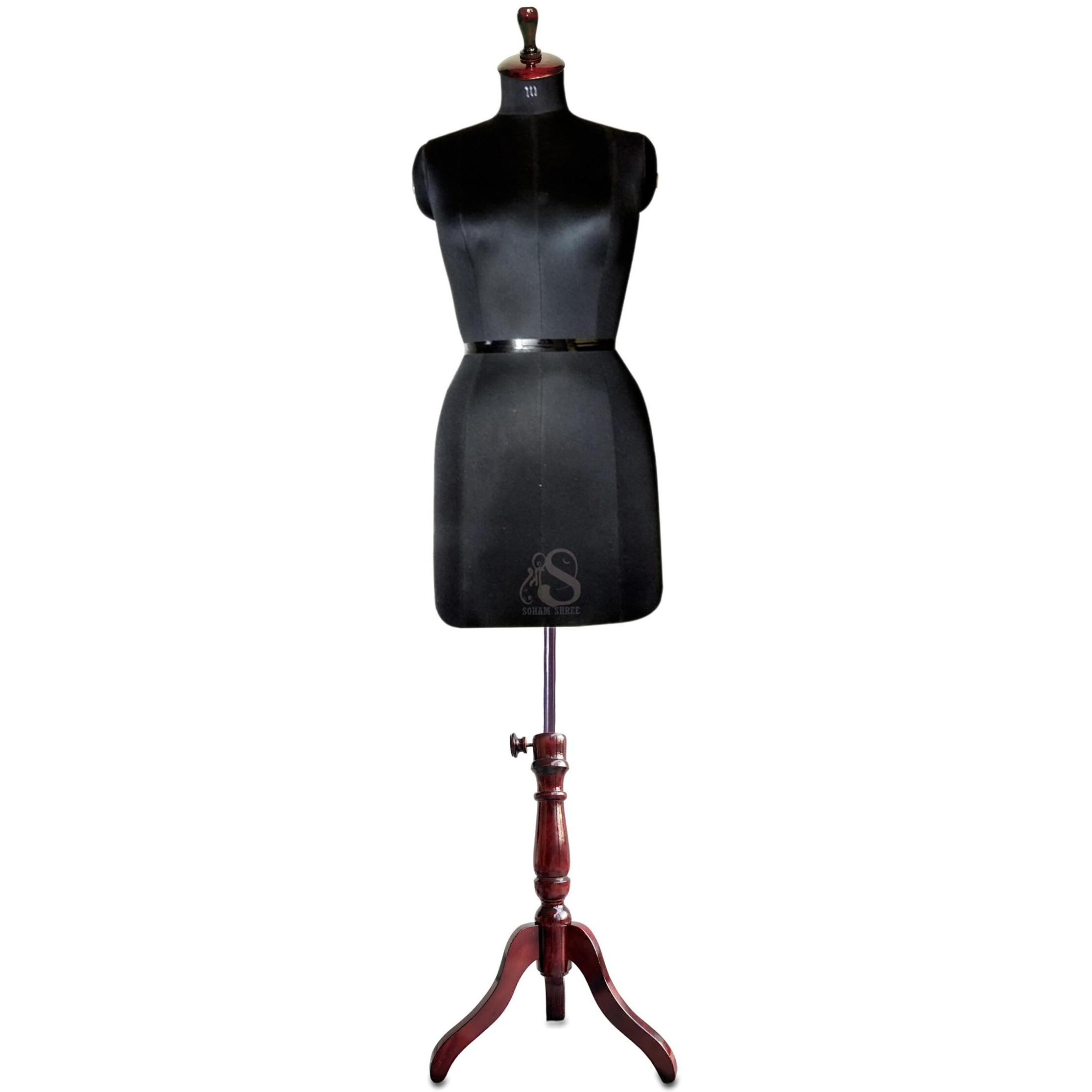 Soham Shree  Female Dress Wooden Stand Form Wheel Base Mannequin Store Display Dummy - (12) Mannequin Dummy Model Hanger Dress Kurti Display Stand