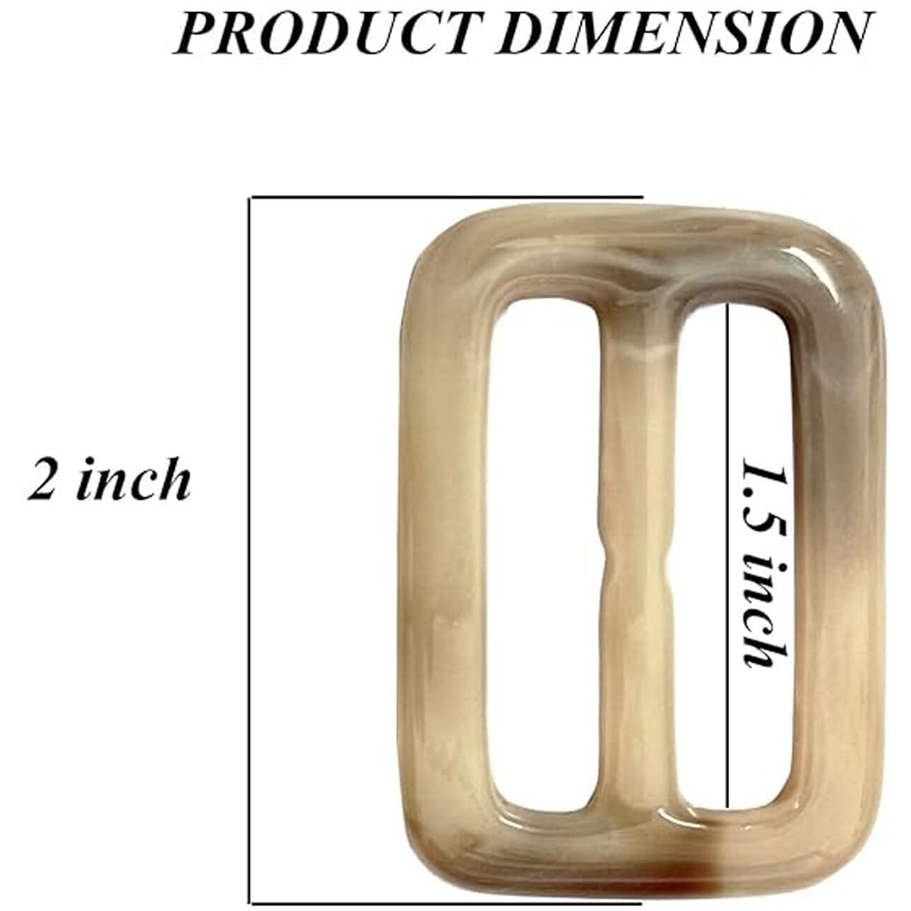 Plastic Belt Buckle For Handbags, Fashion Accessories & Silk Scarves  Rectangle Design, 1.5-Inch, Set Of 5  Ideal For T-Shirts & Ladies' Belts