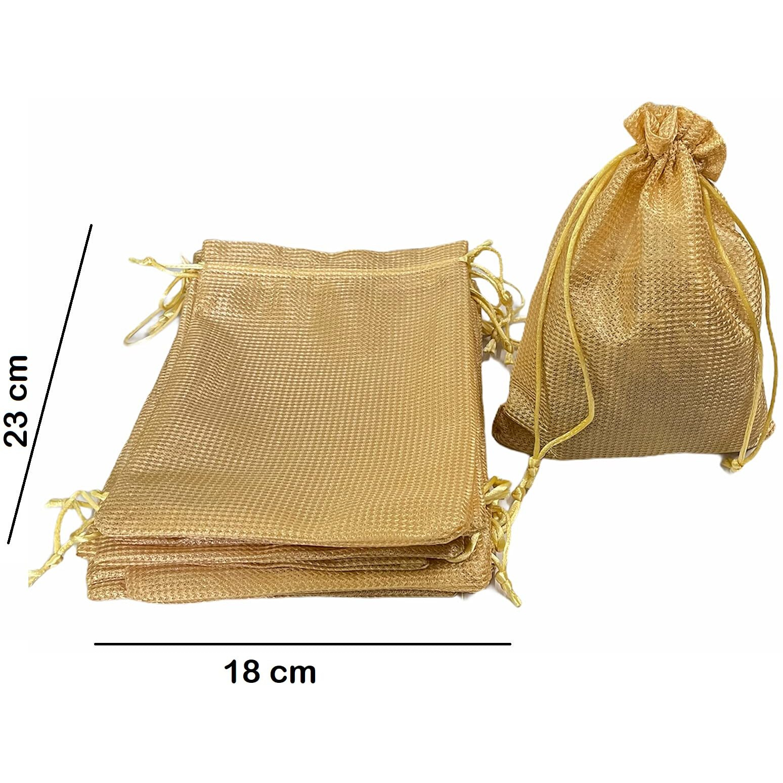 Krisah 23 X 18 Cm Women Assorted Multi Silk Gift Potli Bags For Gifting Pack Of 14