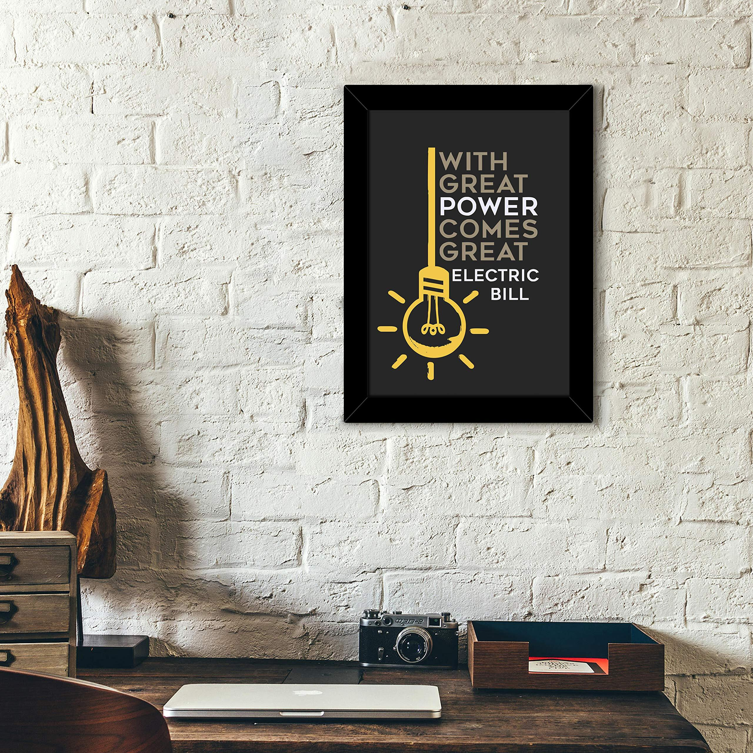 Tied Ribbons Beechwood Funny Quote Humour Wall Decorative Framed Poster For Living Room Hall Bedroom Restaurants Cafes And Home Decor (Multicolour)