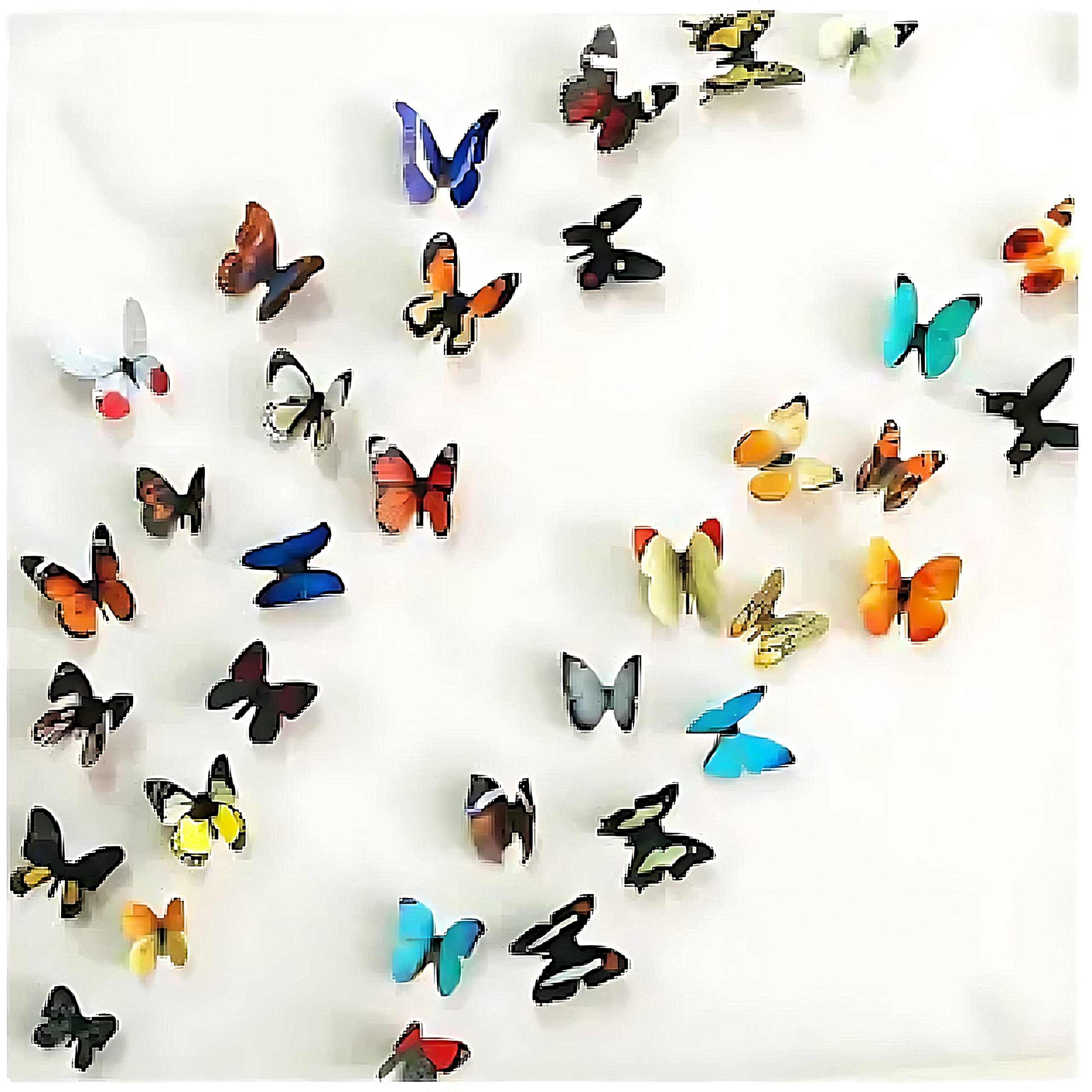 Jaamso Royals Multicolor 3D Butterflies Butterfly Stickers For Wall, Decoration Items, Stickers, For Walls Decoration (21 Cm X 30 Cm)