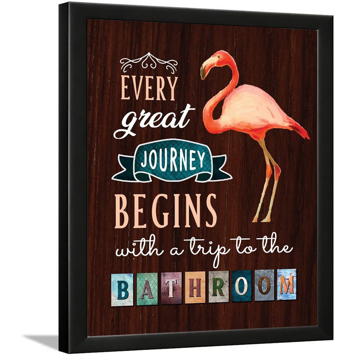 Chaka Chaundh - Bathroom Quotes Framed Poster - Washroom Wall Hanging - Toilet Decor (14 X 11 Inches)