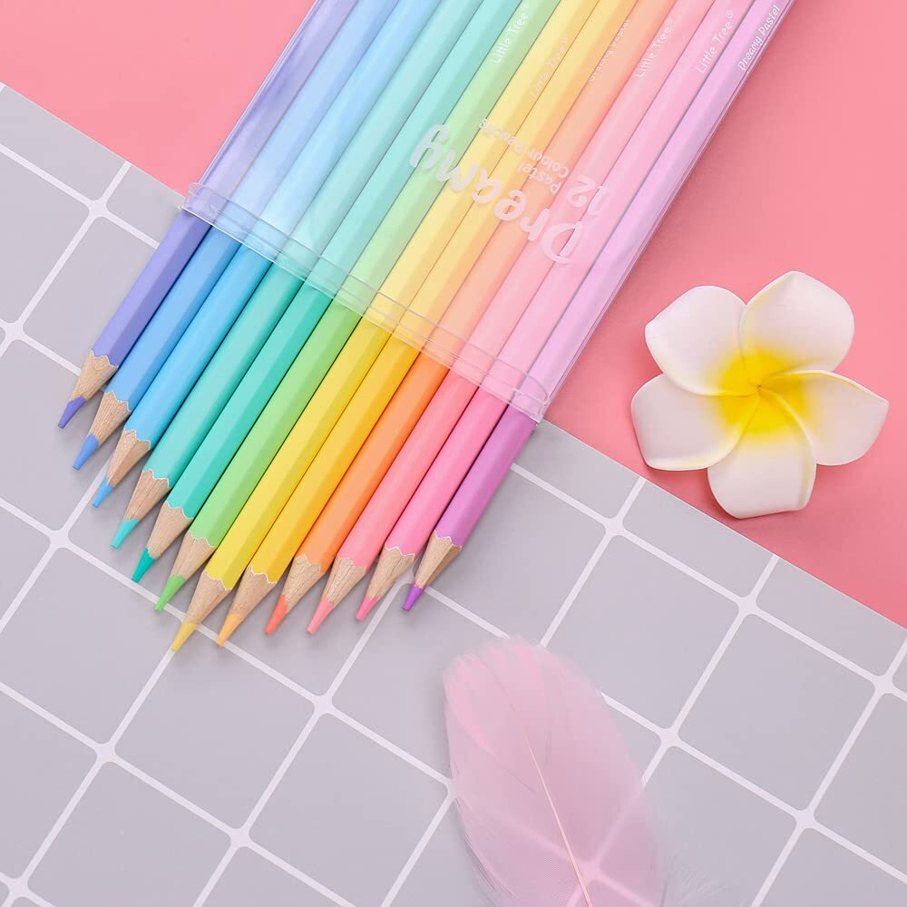 Ayat Retail|Quirky Premium Unicorn Theme Pastel Color Pencils|Set Of 12 Shades|Attractive Colors For Kids&Girls|Fine Tip|Strong Nib|Ideal For Kids Return Gifts|Multicolor