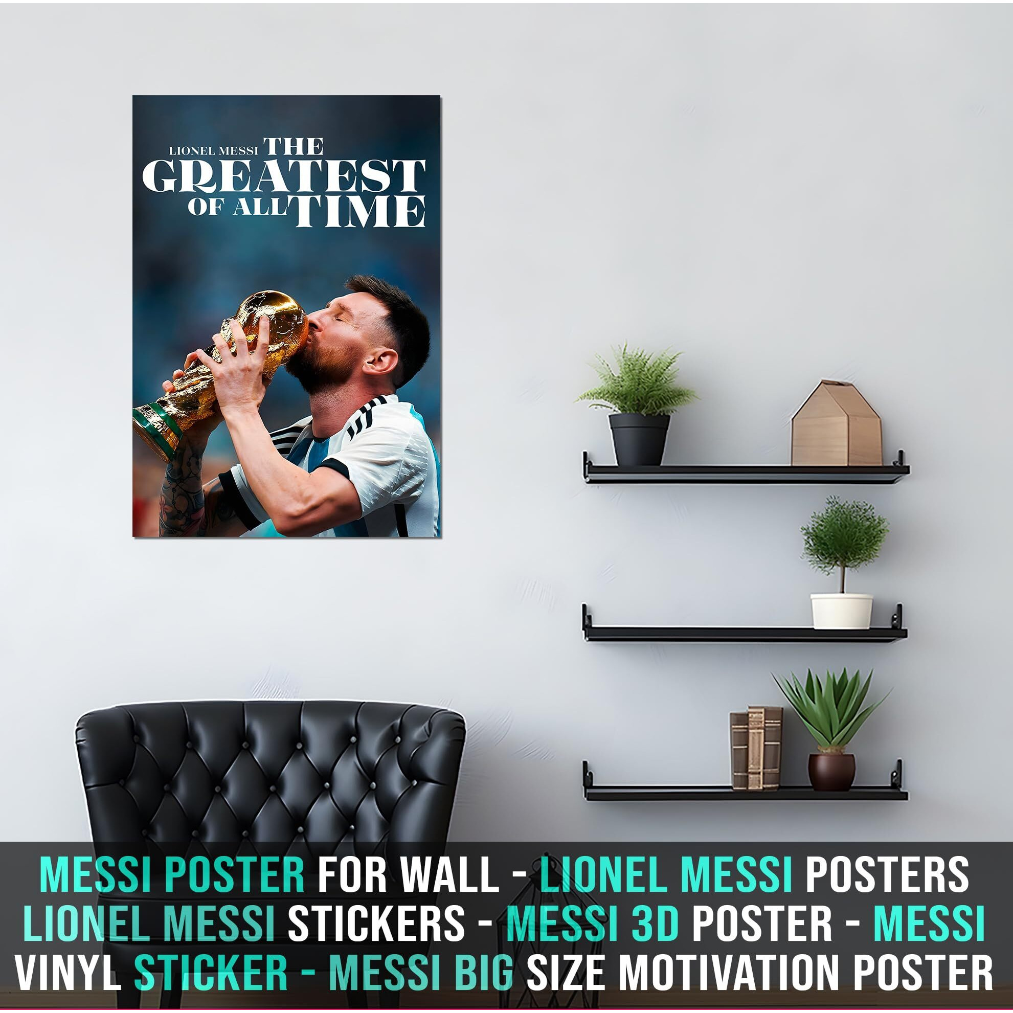Messi Poster For Wall | Lionel Messi Posters | Lionel Messi Stickers | Messi 3D Poster | Messi Vinyl Sticker | Messi Posters Big Size | Messi Poster Motivation | Young Messi Poster For Living Room