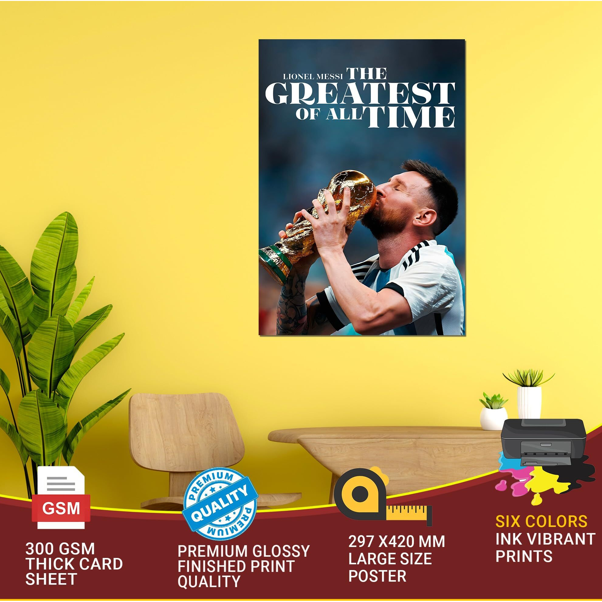 Messi Poster For Wall | Lionel Messi Posters | Lionel Messi Stickers | Messi 3D Poster | Messi Vinyl Sticker | Messi Posters Big Size | Messi Poster Motivation | Young Messi Poster For Living Room