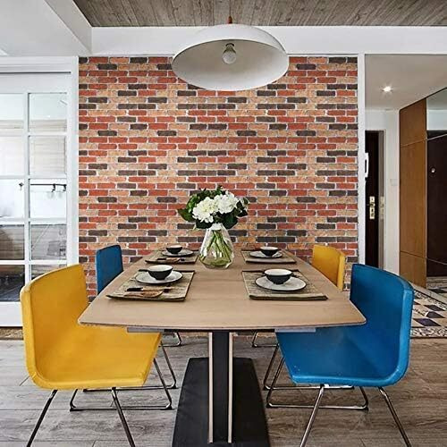 Univocean Modern Brick Style 3D Wall Poster, Wallpaper, Wall Sticker, Pvc Adhesive (Multicolor Brick)