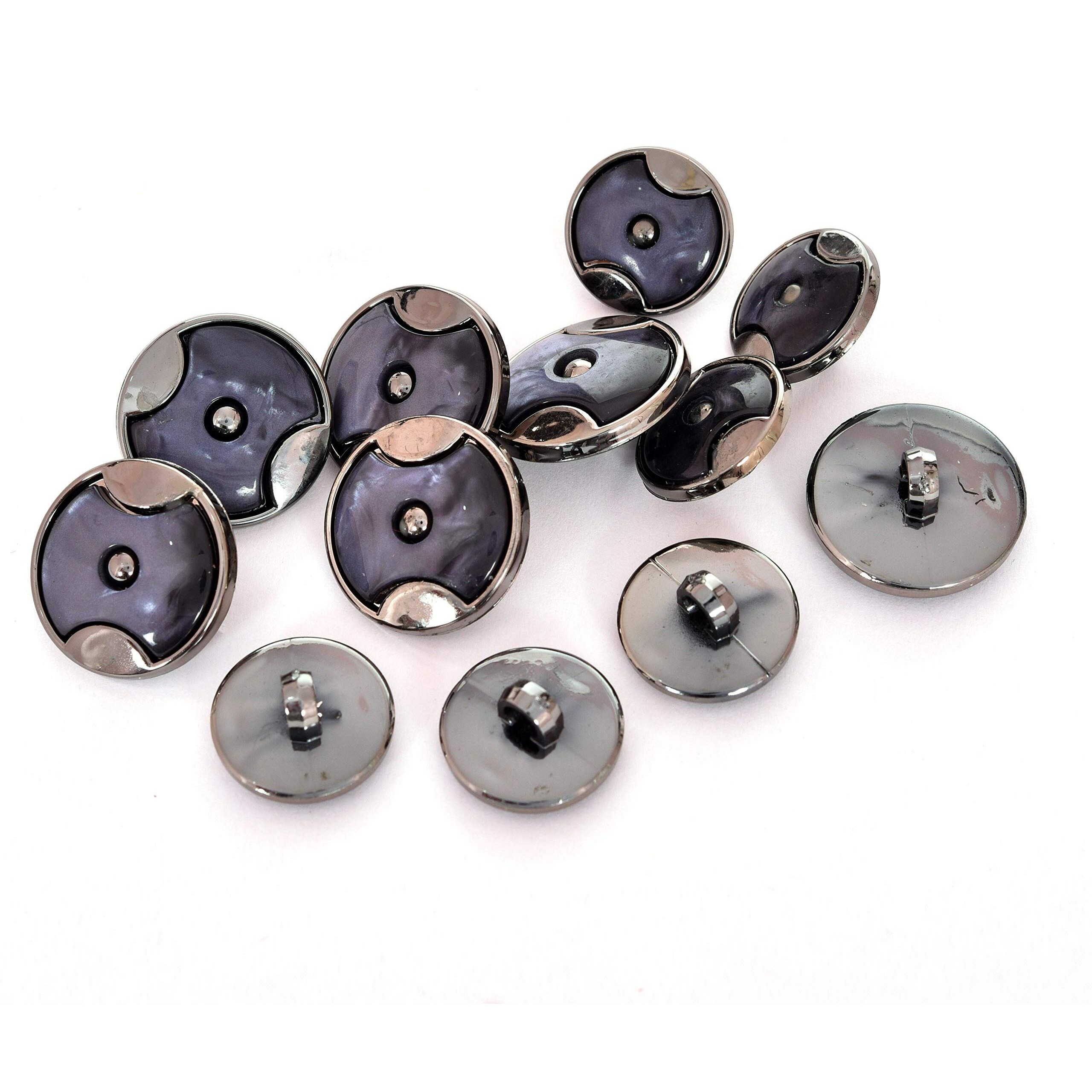 Handicraft Kottage Antique Metal Button For Coat,Blazer,Suit,Sherwani And Indian Dresses (Navy Blue)