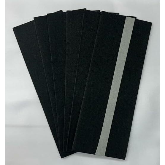 Prokart Flower Making Duplex Wrinkled Stretchable Crepe Paper For Diy Flower Making And Wrapping (Pack Of 6 Sheets) (Black)