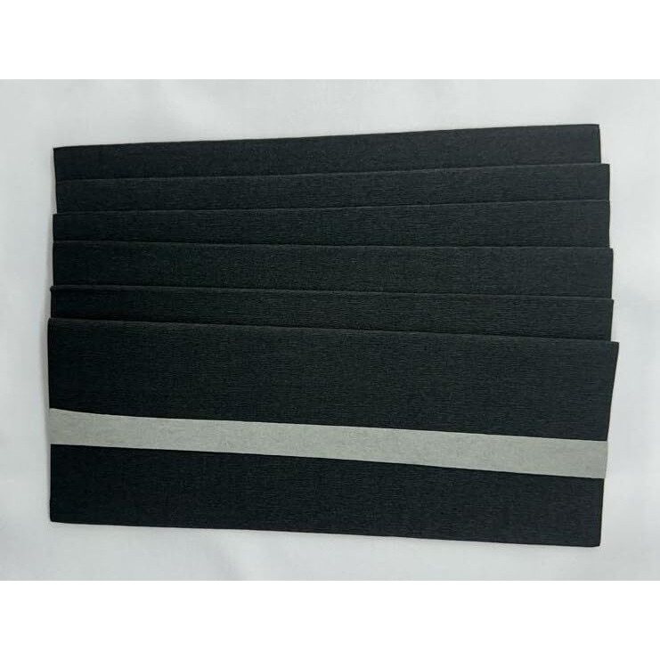 Prokart Flower Making Duplex Wrinkled Stretchable Crepe Paper For Diy Flower Making And Wrapping (Pack Of 6 Sheets) (Black)