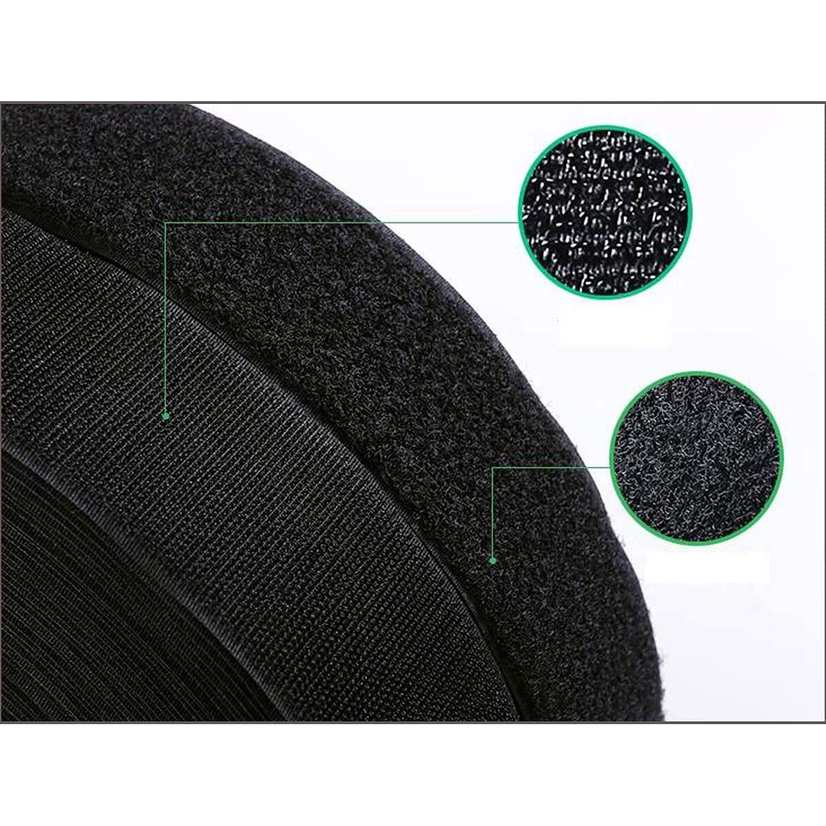 Aakriti Sew On Hook And Loop Tape, Non-Adhesive Sticky Back Nylon Fabric Fastener Interlocking Tape For Sewing Crafts Diy, Clothes & Shoes (Size 1.5 Inch) (5 Mtr - Black)