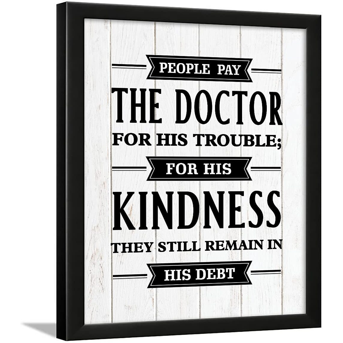 Chaka Chaundh - Doctor Quotes Wall Frames -Doctor Poster- Quotes Wall Frames For Hospital - Medical Quotes Wall Frames - Quotes Wall Frames For Clinic - (13.6 X10.6 Inches) (People Pay The Doctor)
