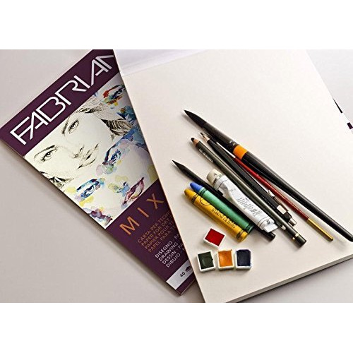 Fabriano Mixed Media Papers 21 X 29.7 Cm, 160 Gsm, 60 White Sheets| Ideal For Drawing, Sketching With Pencil, Pastels, Charcoal, Ink, And Calligraphy